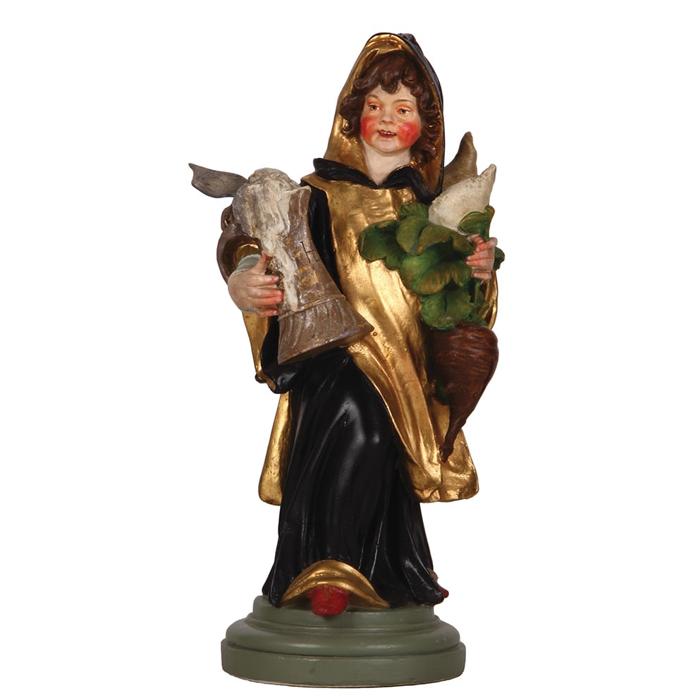 Character figurine Munich Child : Character figurine, 15.9" ht., plaster, marked Jos. M. Mayer, München, Munich Child, large figurine, good quality, good repair of small chips.