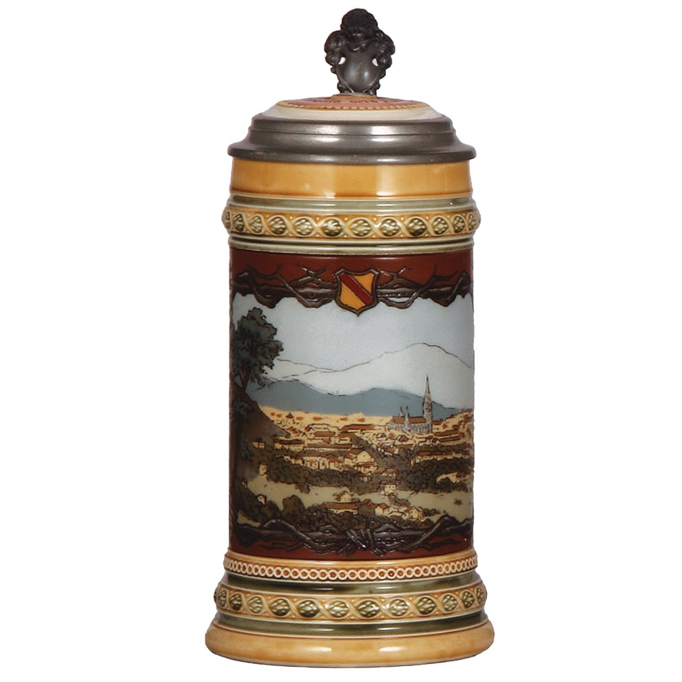 Mettlach stein, .5L, 1795, etched. (1 of 4)