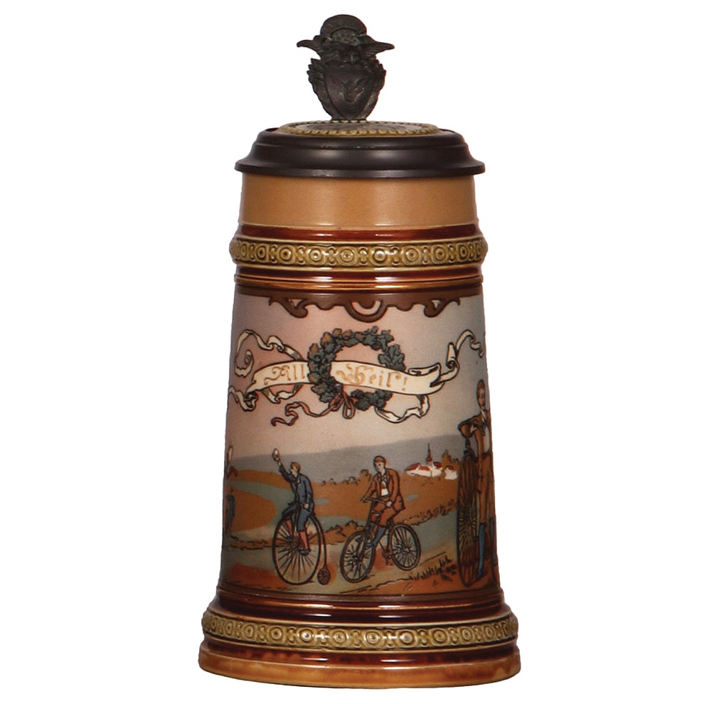 Mettlach stein, .5L, 2190, etched. (1 of 4)