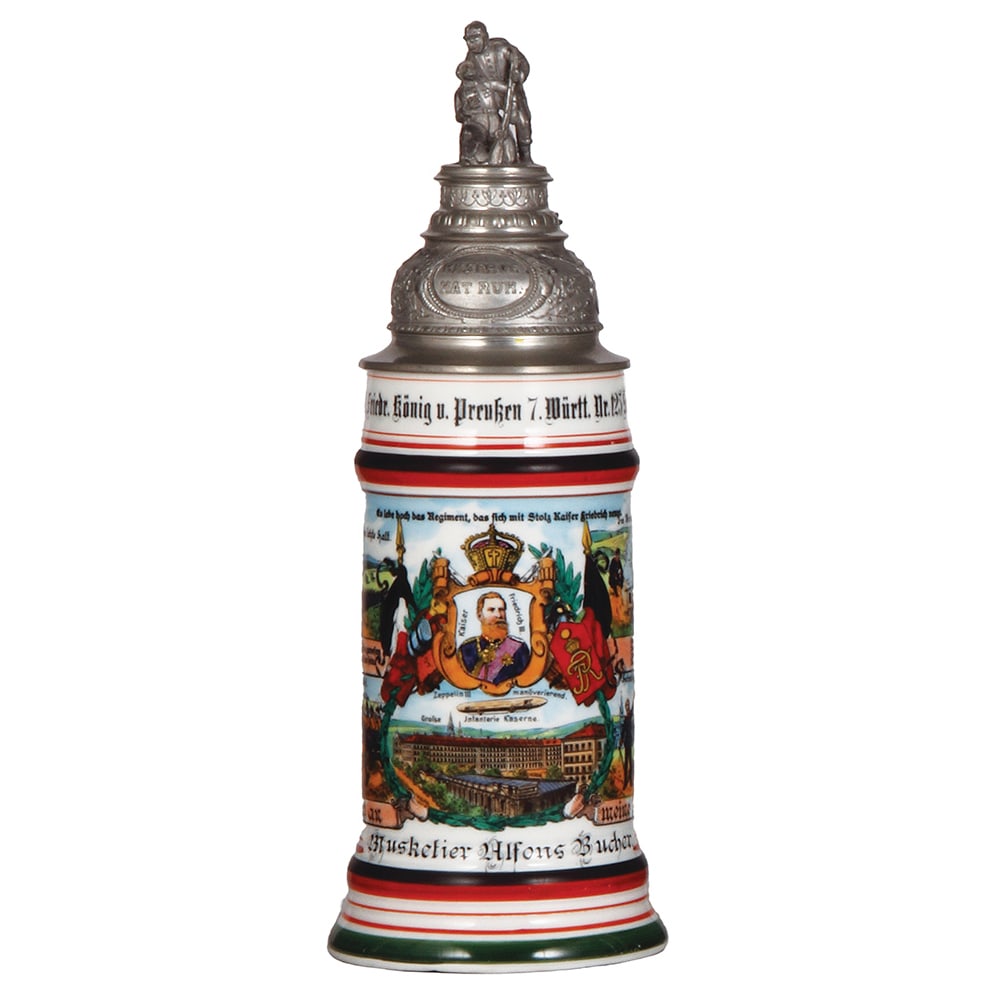 Regimental stein, .5L, Inft. Regt. Nr. 125, Stuttgart. (1 of 3)