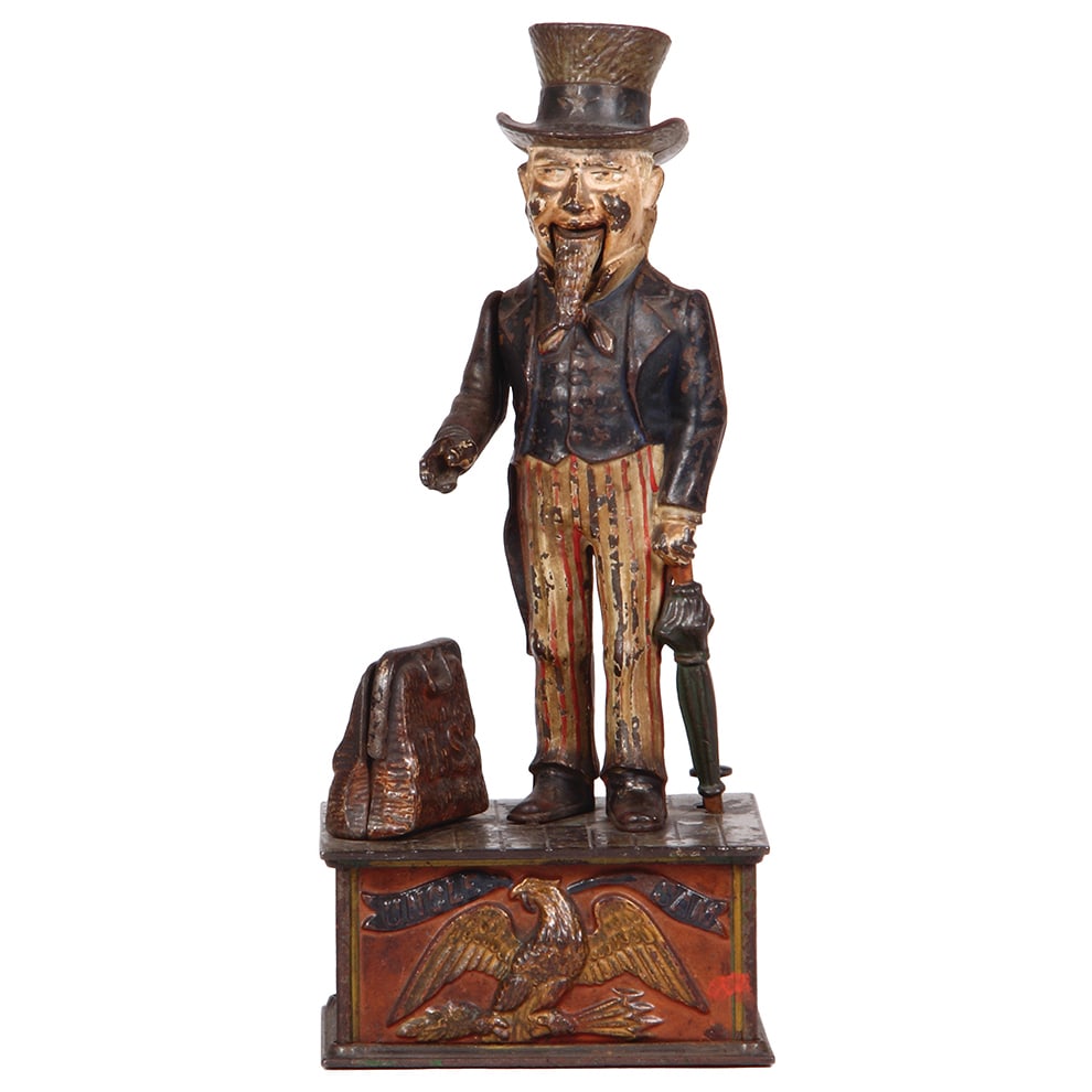 Cast Iron Mechanical Bank, 11.4”, Uncle Sam. (1 of 4)