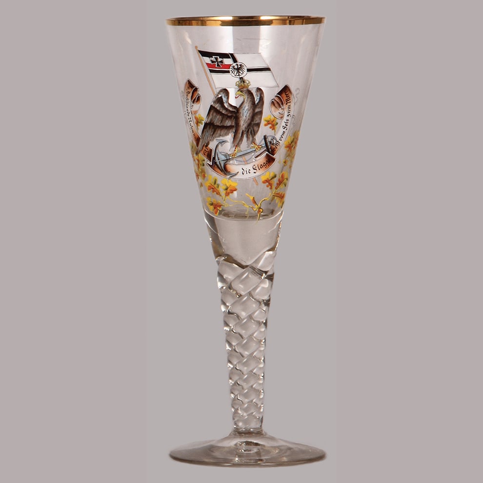 Imperial German Navy glass goblet, .4L. (1 of 3)