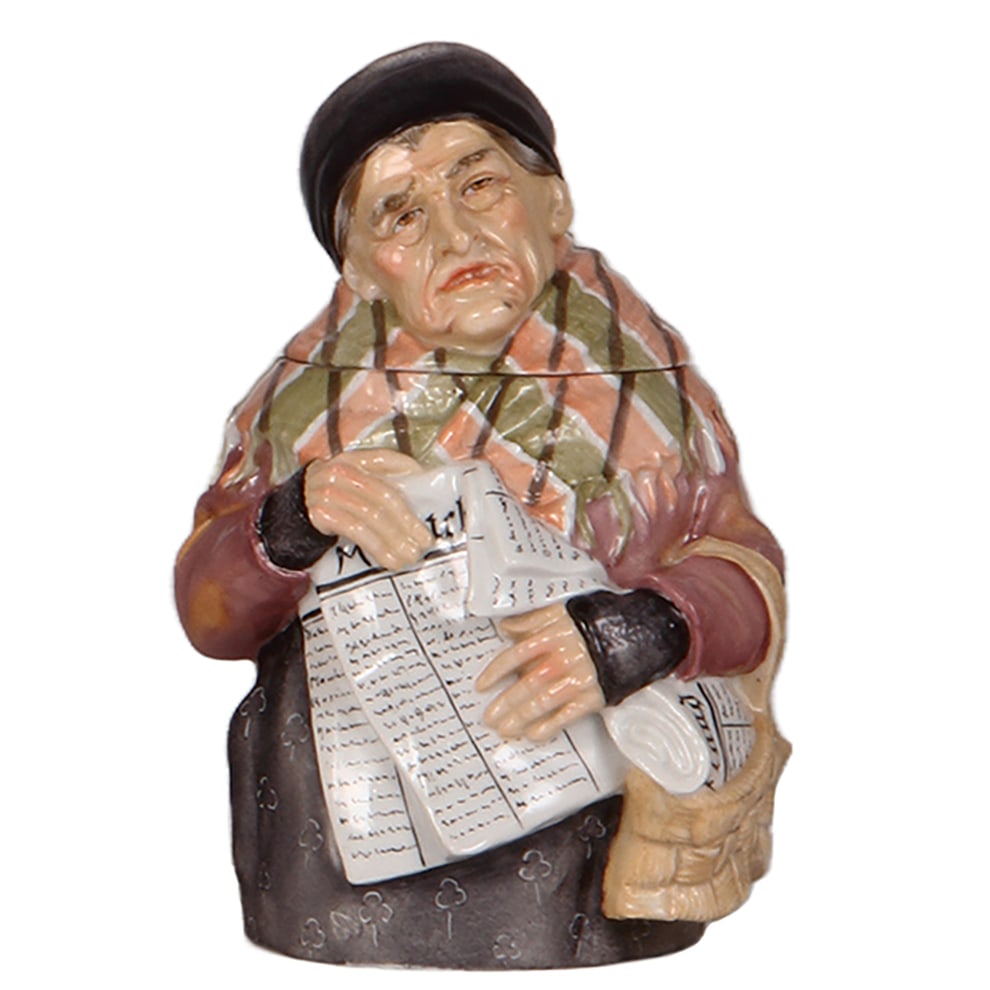 Character stein, .5L,by Schierholz, Old Woman with Newspaper. (1 of 3)