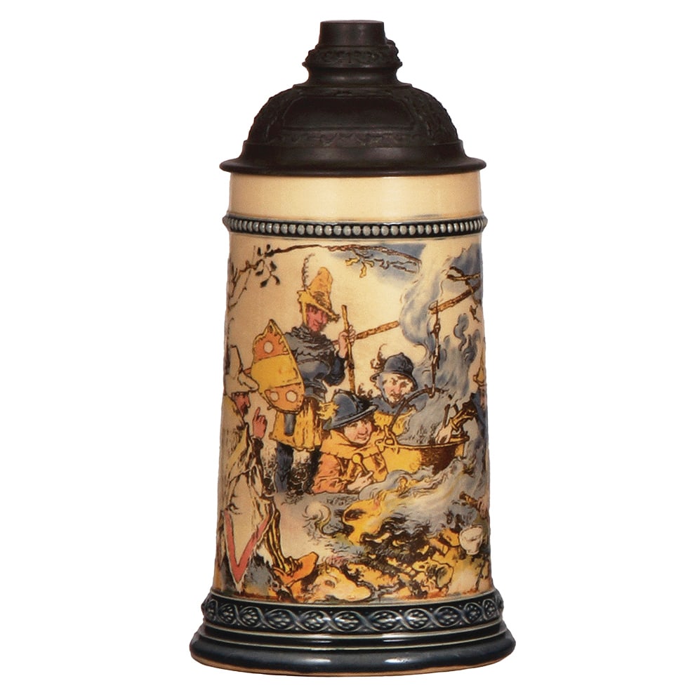 Mettlach stein, .5L, 1107[2271], Die Sieben Schwaben. (1 of 3)