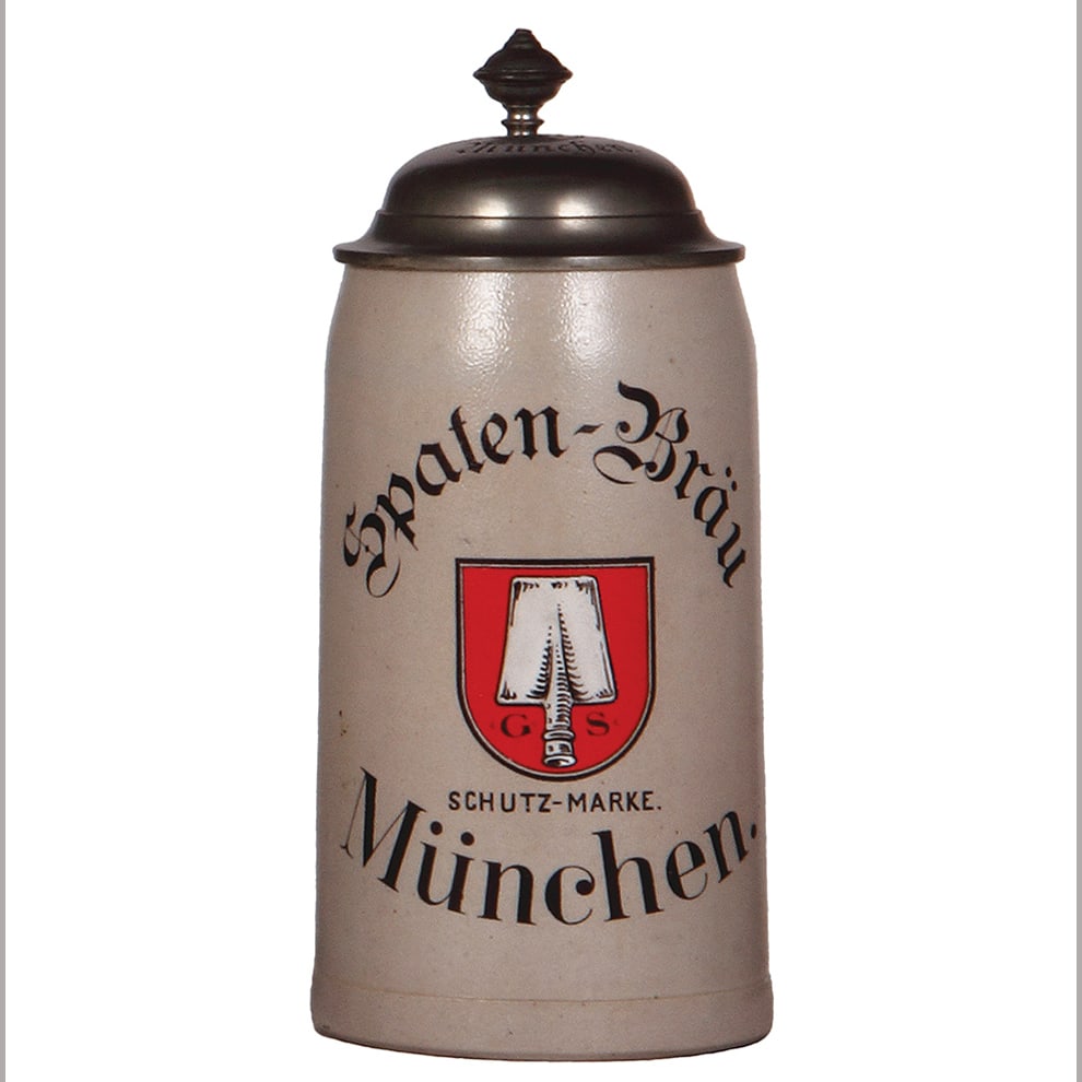 Brewery stein, 1.0L, Spaten Bräu München. (1 of 4)