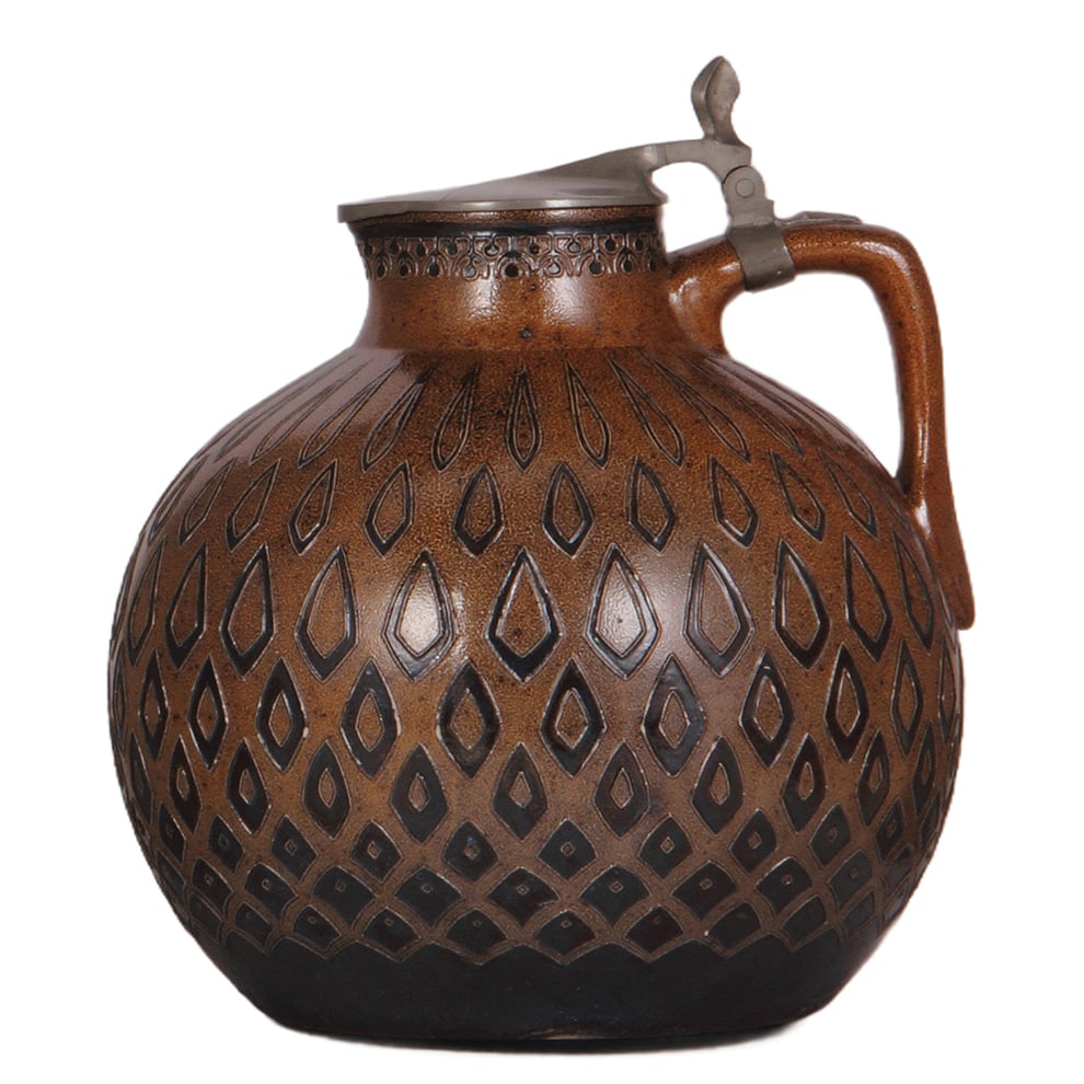 Richard Riemerschmid Kanne, 4.5L, marked 1734, by Reinhold Merkelbach. (1 of 3)
