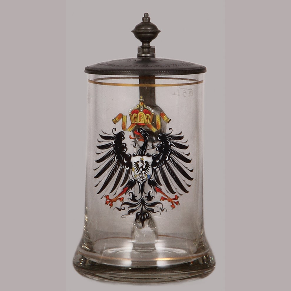 Glass stein, .5L, Prussian Eagle. (1 of 3)