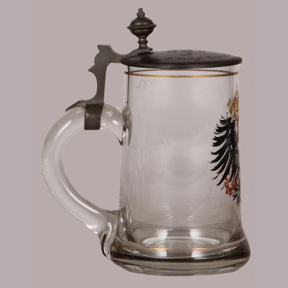 Glass stein, .5L, Prussian Eagle. - 3