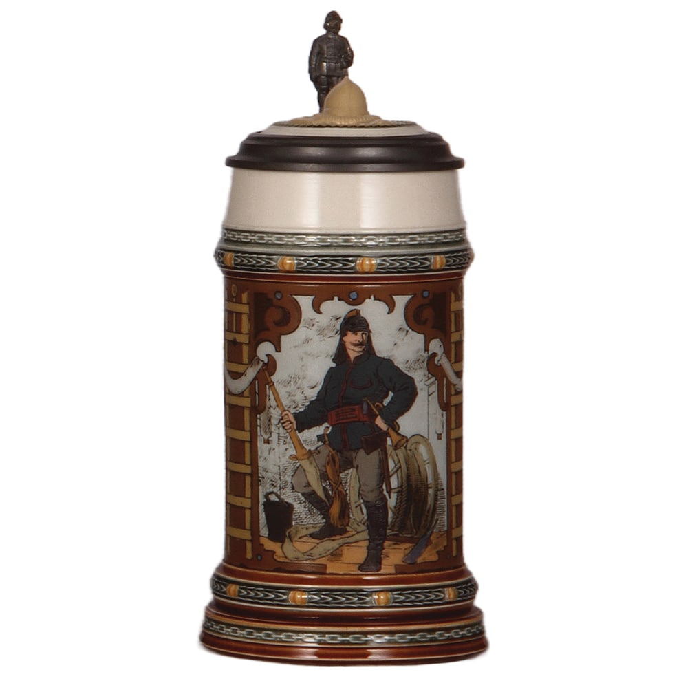 Mettlach stein, .5L, 1724, etched. (1 of 4)