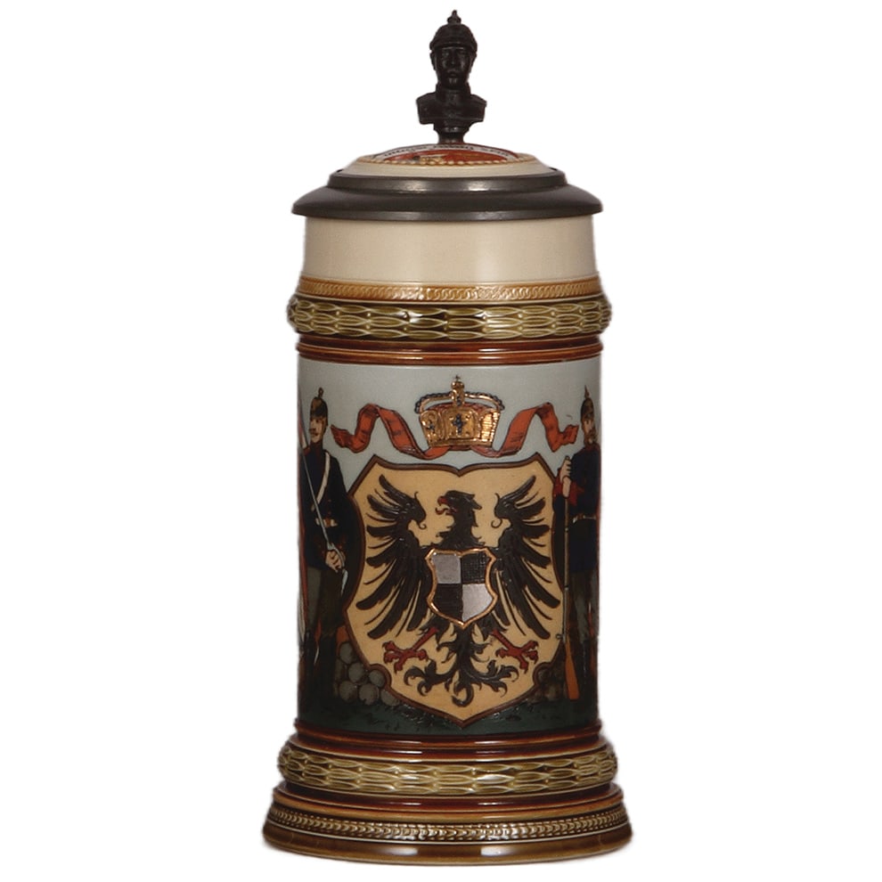 Mettlach stein, .5L, 1732, etched. (1 of 4)