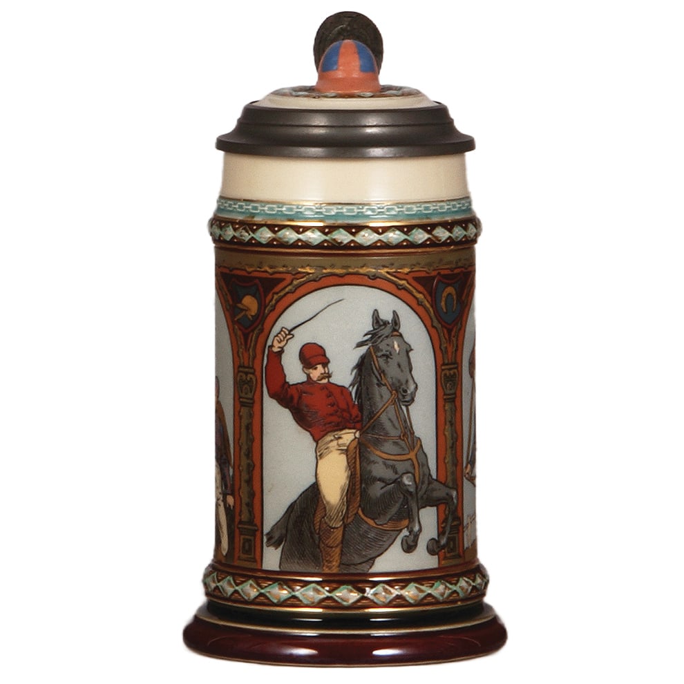 Mettlach stein, .5L, 1733, etched. (1 of 4)