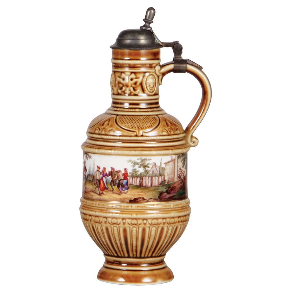 Porcelain stein, 11.8” ht.,.Königliche Porzellan-Manufaktur Berlin. (1 of 5)