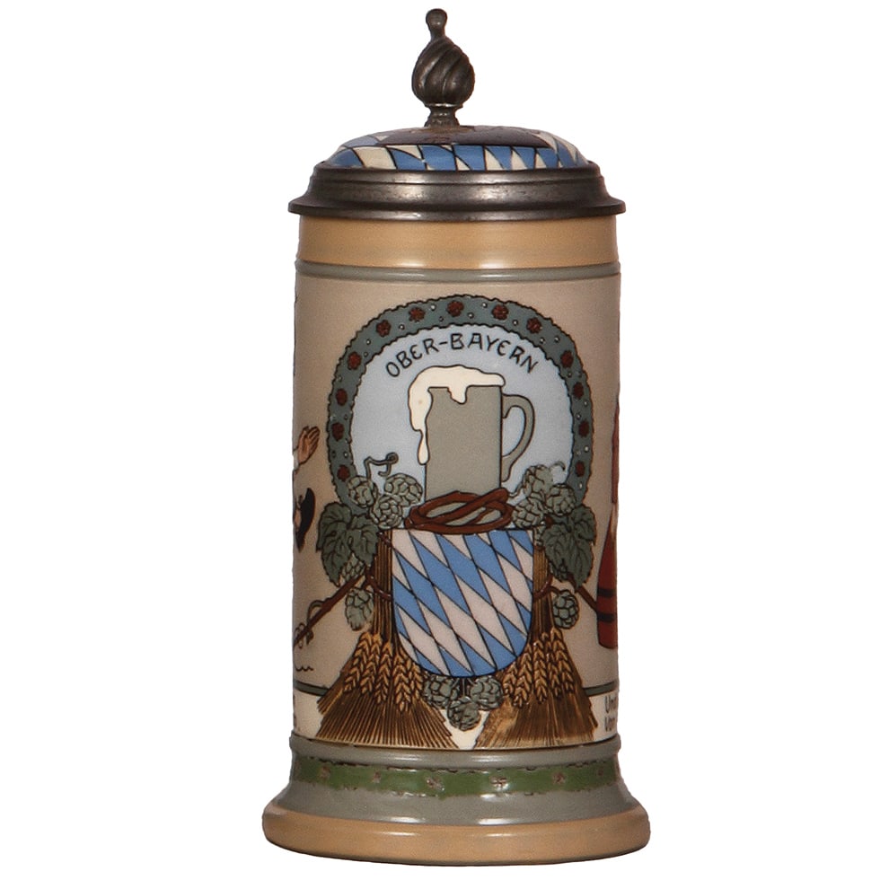 Mettlach stein, .5L, 3142. (1 of 4)