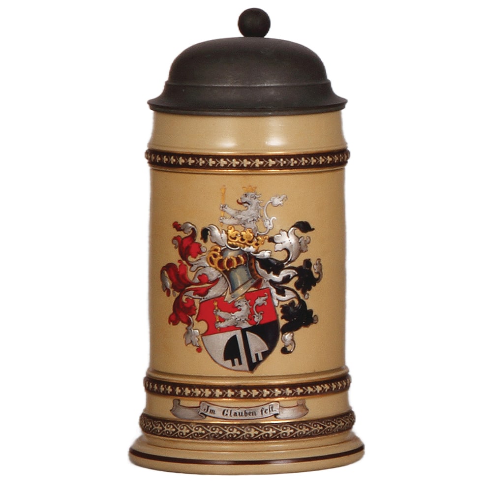 Mettlach stein, .5L, 280, decoration by Friedrich van Hauten. (1 of 3)