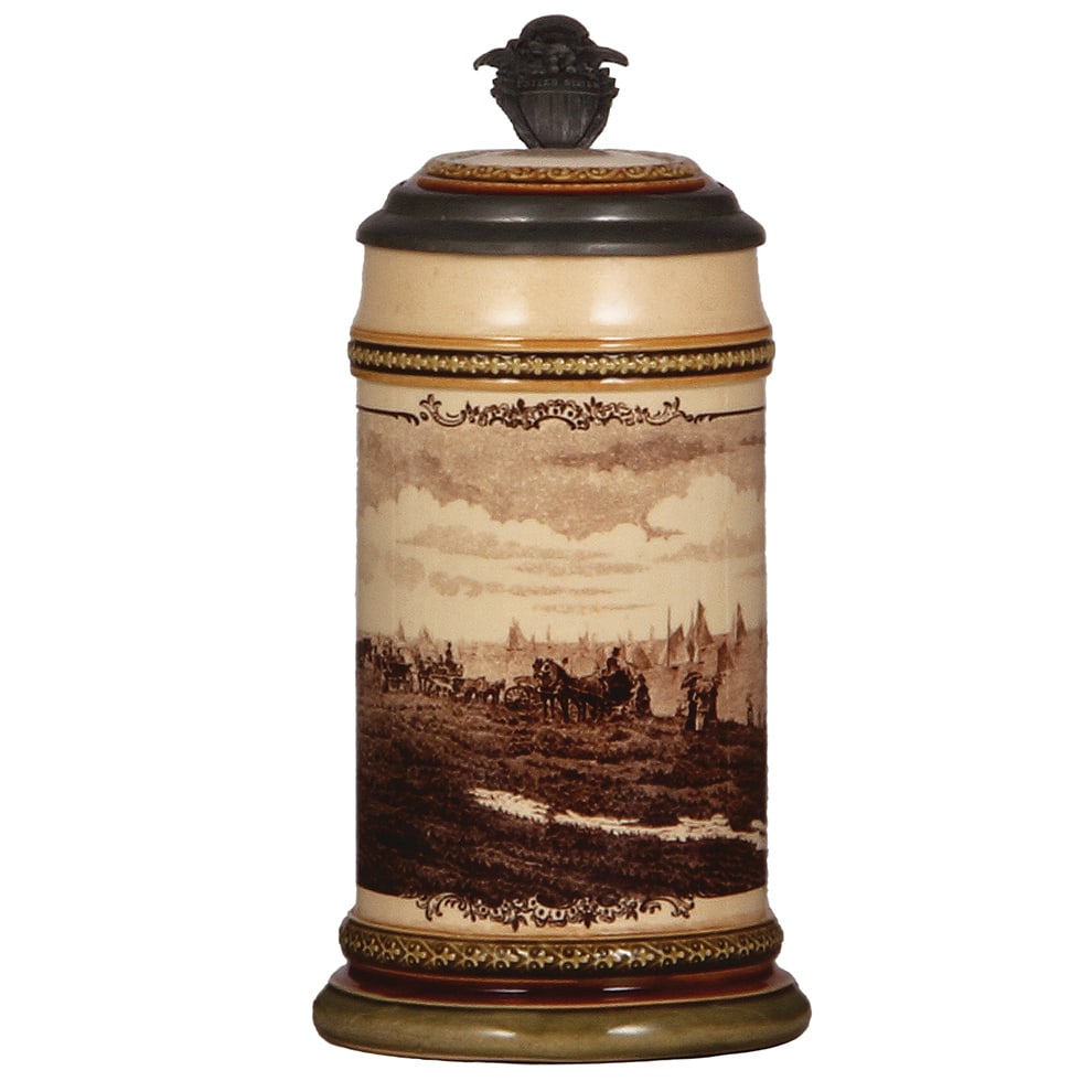 Mettlach stein, .5L, 2140, PUG, Newport, coastline. (1 of 4)
