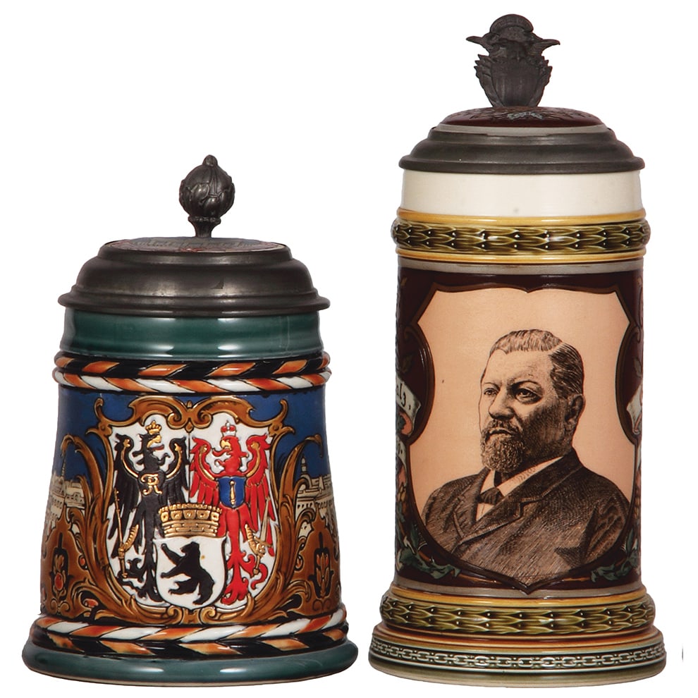 Mettlach steins, two, .5L, 2024 & 1997. (1 of 7)