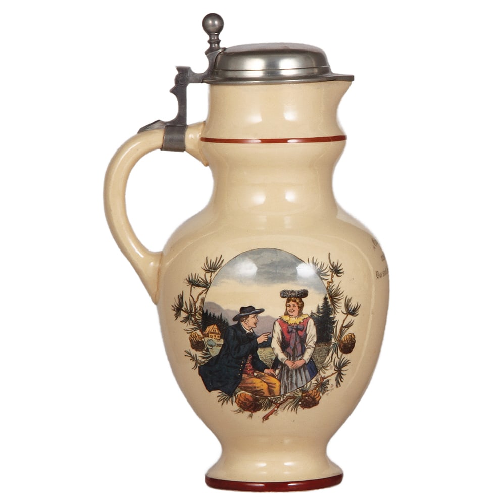 Mettlach stein, 2.0L, 11.6" ht., 1135[2774]. (1 of 3)
