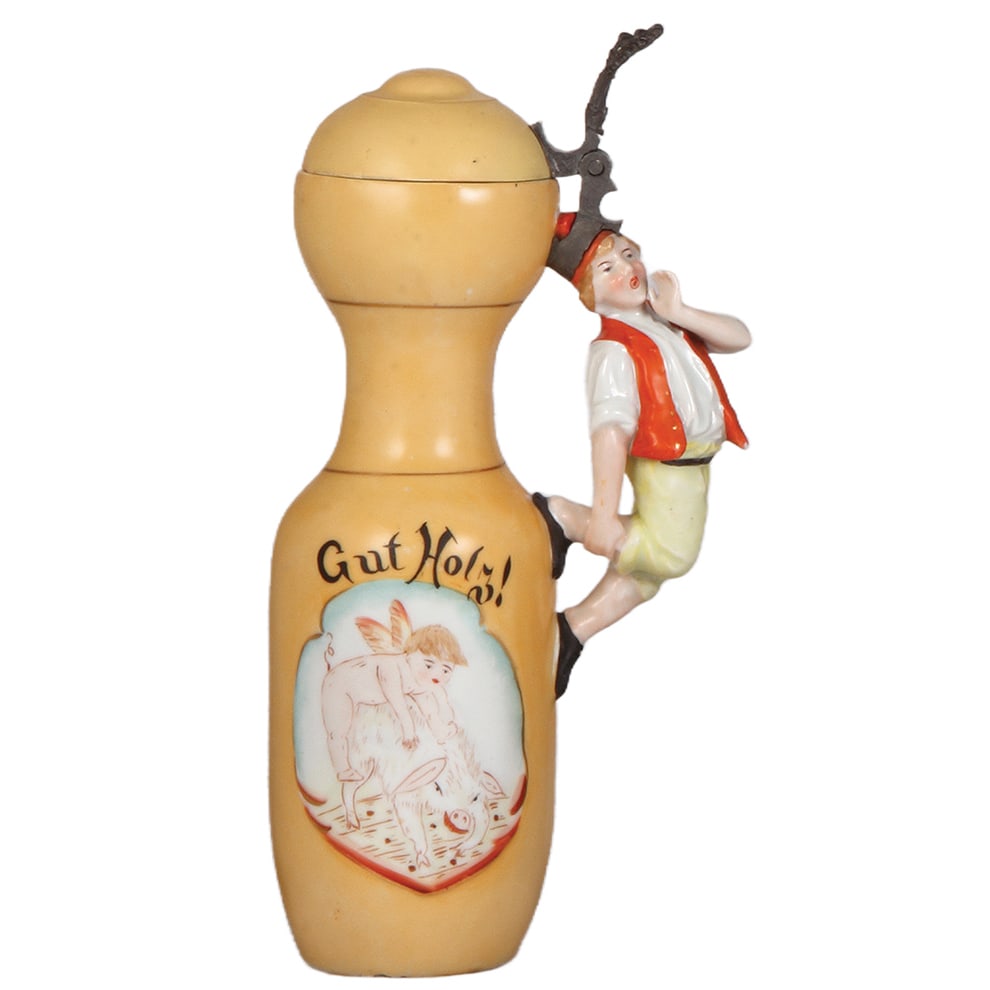 Character stein, 1.0L, 11.7" ht., Bowling Pin. (1 of 2)