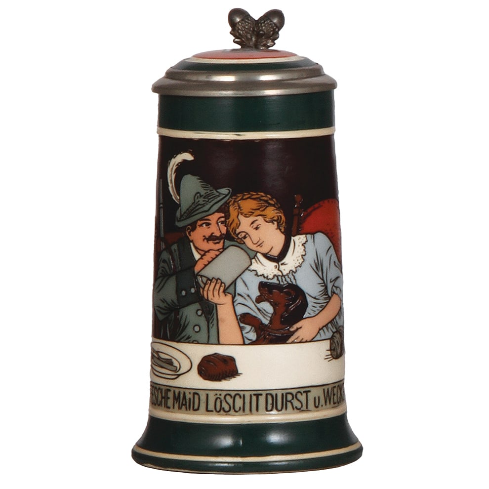 Mettlach stein, .5L, 3254, etched. (1 of 4)