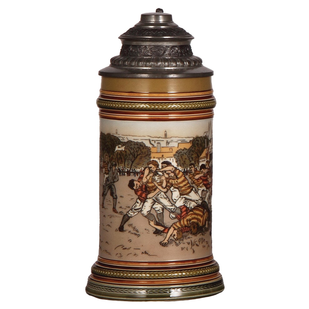 Mettlach stein, .5L, 2324, etched. (1 of 3)
