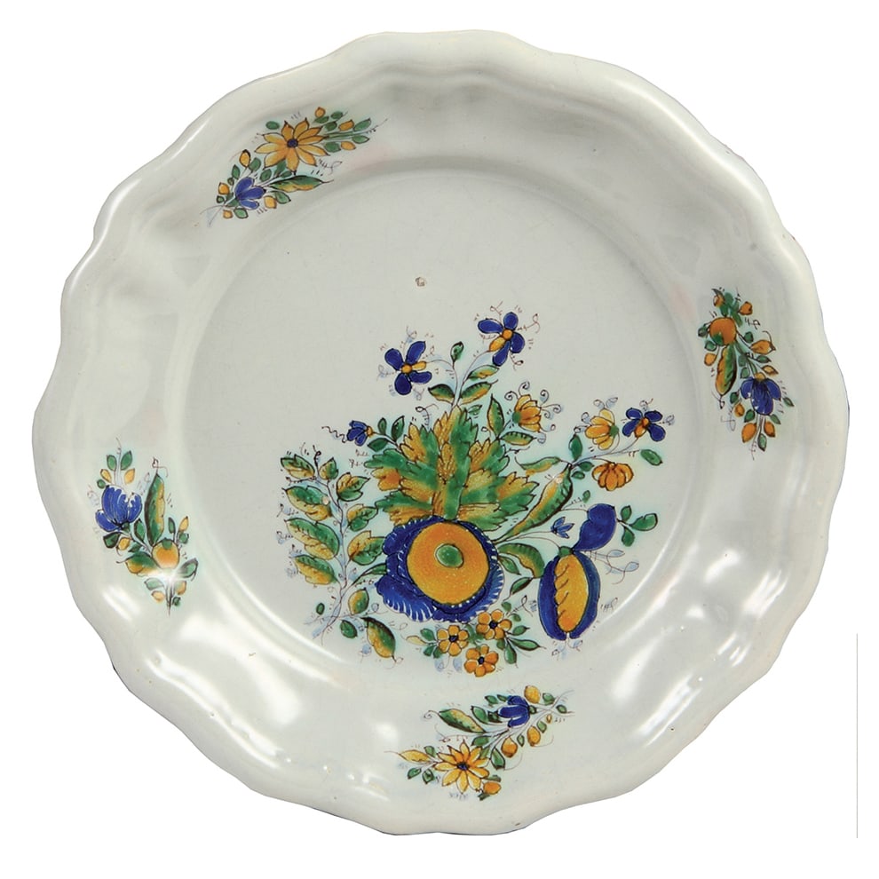 Faience plate, dated 1760, Austrian. (1 of 2)