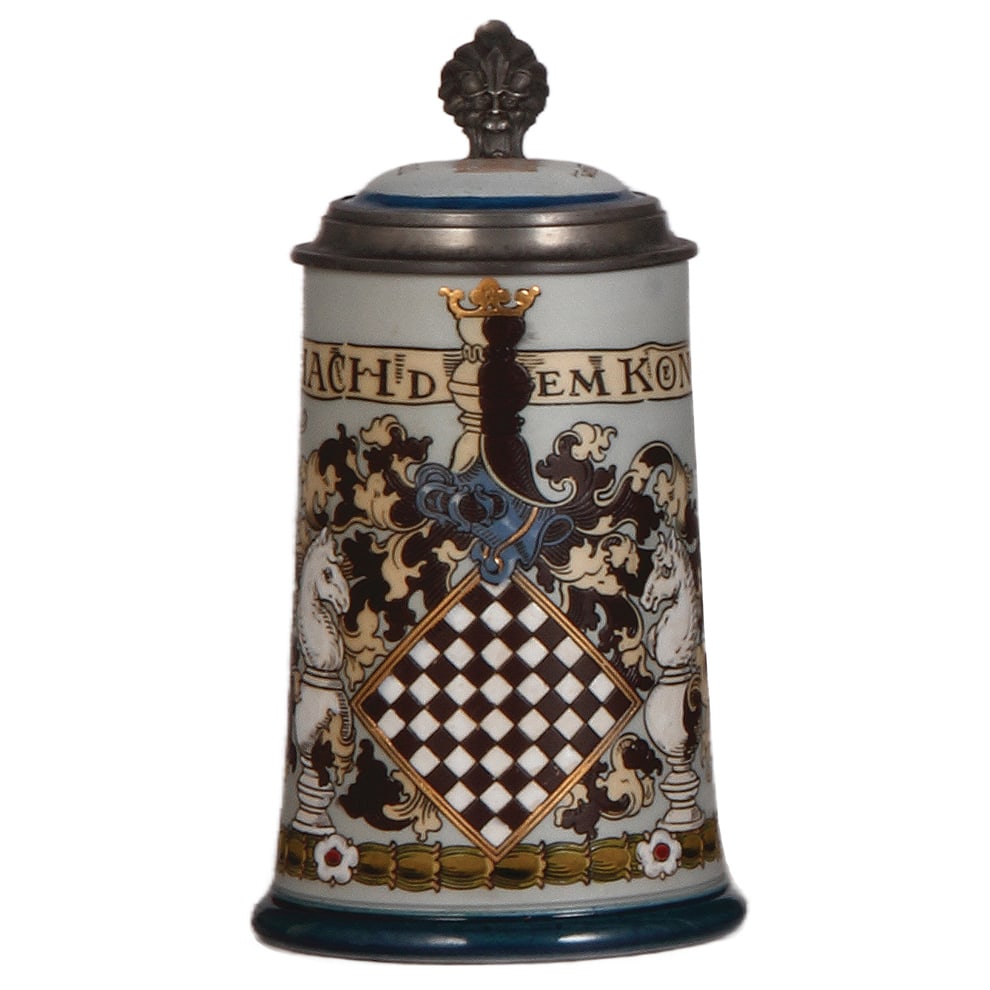 Mettlach stein, .5L, 2049, The Chess stein. (1 of 4)