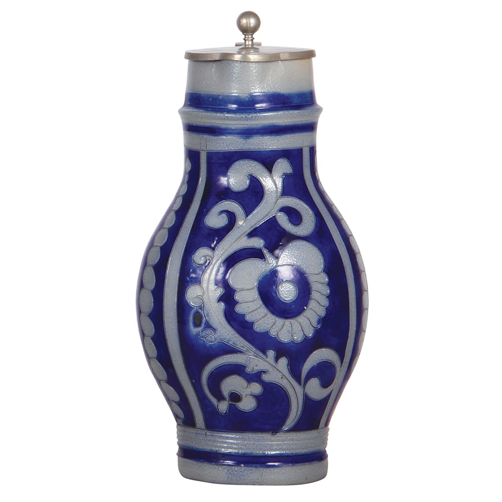 Pottery & stoneware steins, three. - 8