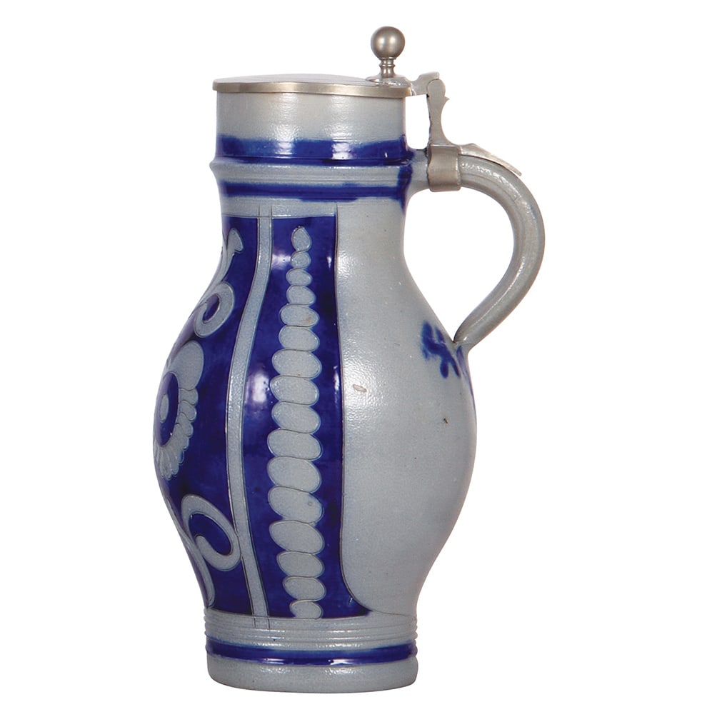 Pottery & stoneware steins, three. - 9