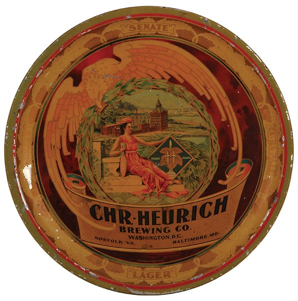Chr. Heurich Brewing Co., advertising tray (1 of 2)