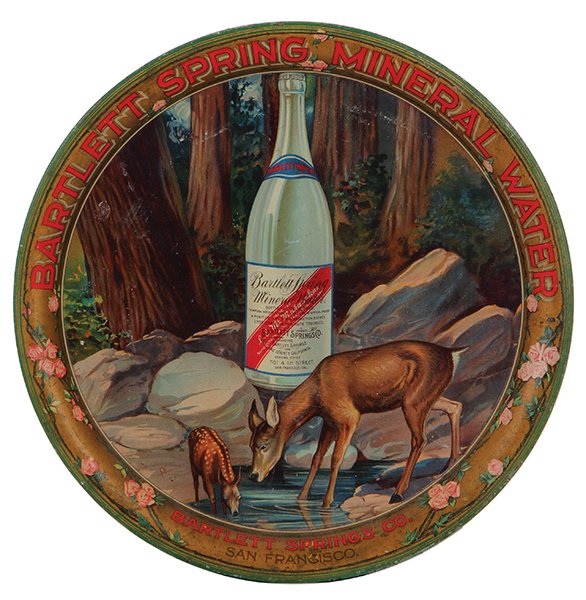 Bartlett Spring Mineral Water advertising tray (1 of 2)