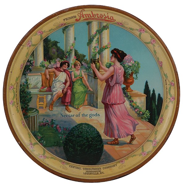 Fehr's Ambrosia Non Alcoholic advertising tray (1 of 2)