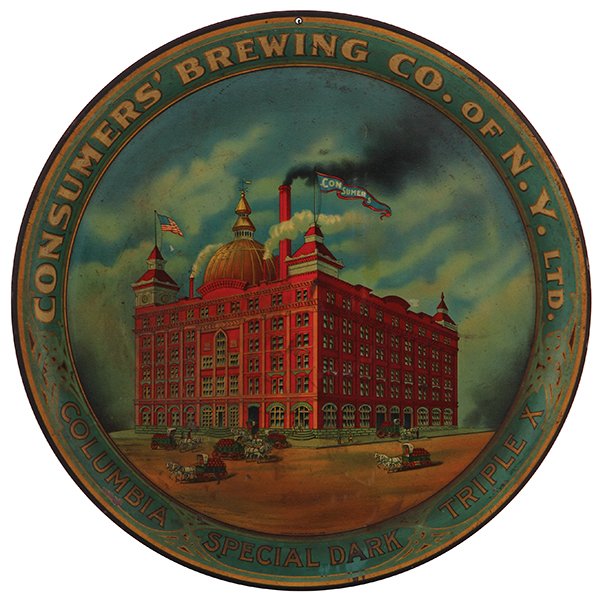 Consumers' Brewing Co. advertising tray (1 of 2)