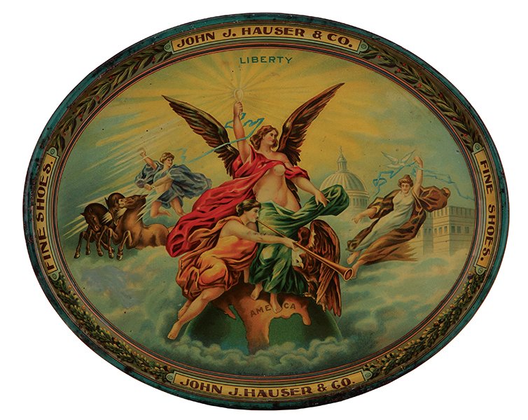 John J. Hauser & Co. advertising tray (1 of 2)