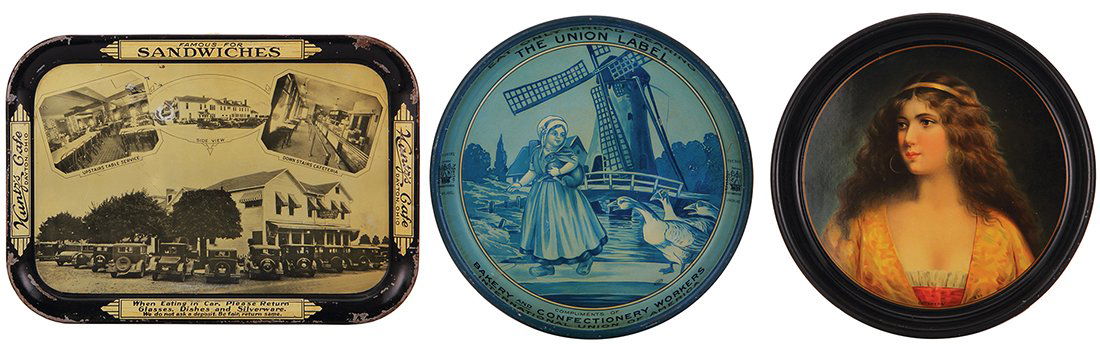 Three advertising trays Kuntz's Café … (1 of 2)