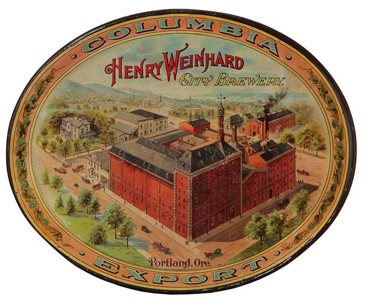 Henry Weinhard City Brewery advertising tray (1 of 2)