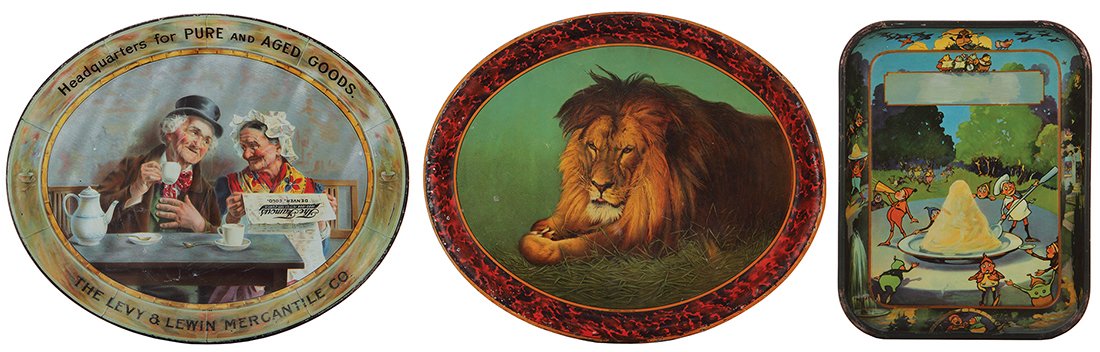 Three advertising trays, Palmer Cox … (1 of 2)