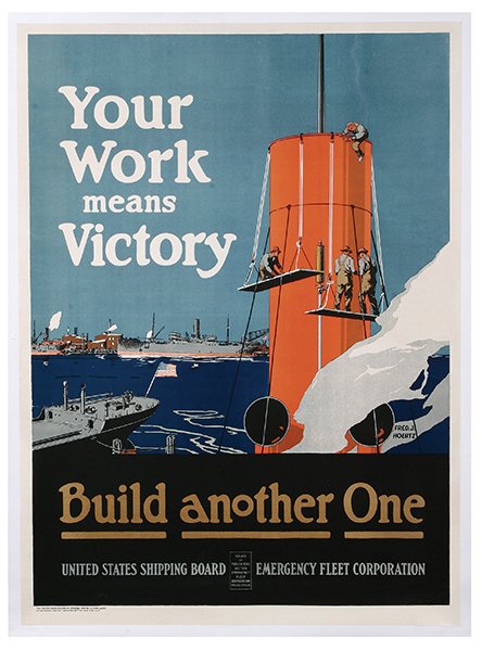WW I Poster, Your Work Means Victory (1 of 1)