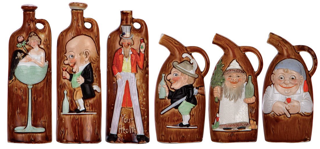 Six flasks, marked or by Schäfer & Vater (1 of 1)