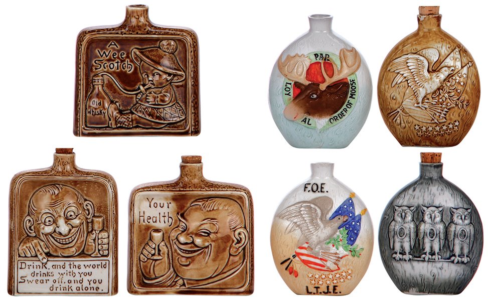 Seven porcelain flasks,  by Schäfer & Vater (1 of 1)