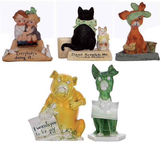 Five figurines, marked Schäfer & Vater (1 of 2)