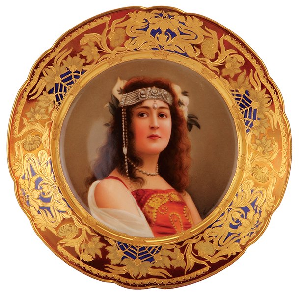 Royal Vienna porcelain plate, signed Werner (1 of 2)