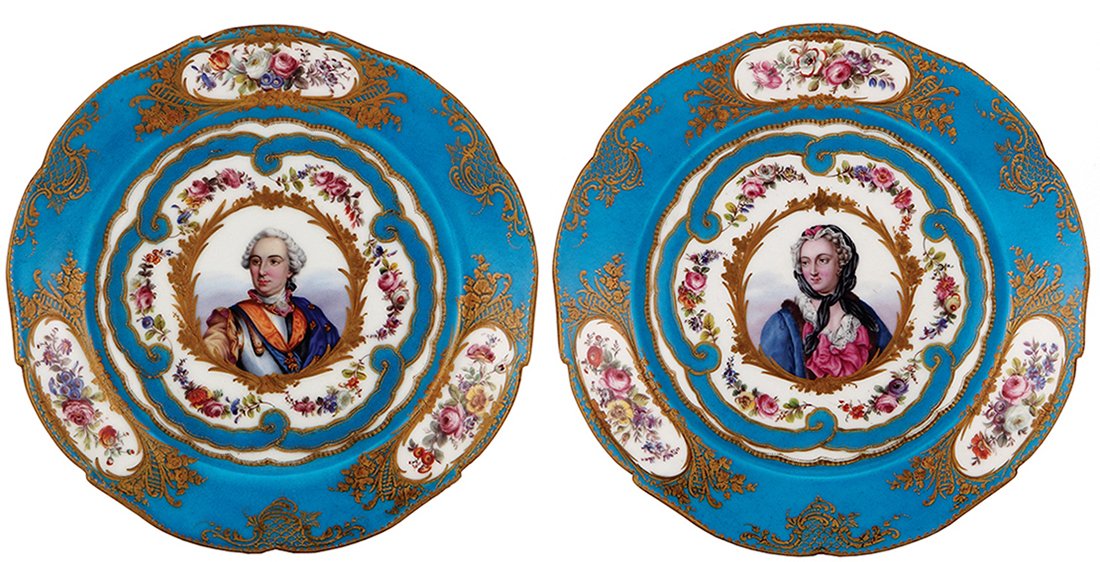 Four Sevres porcelain plates, Louis XV. (1 of 3)