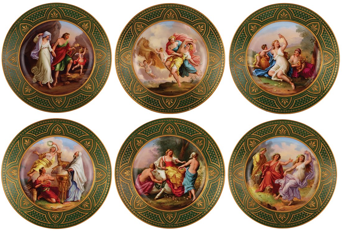 Six Royal Vienna porcelain plates (1 of 5)