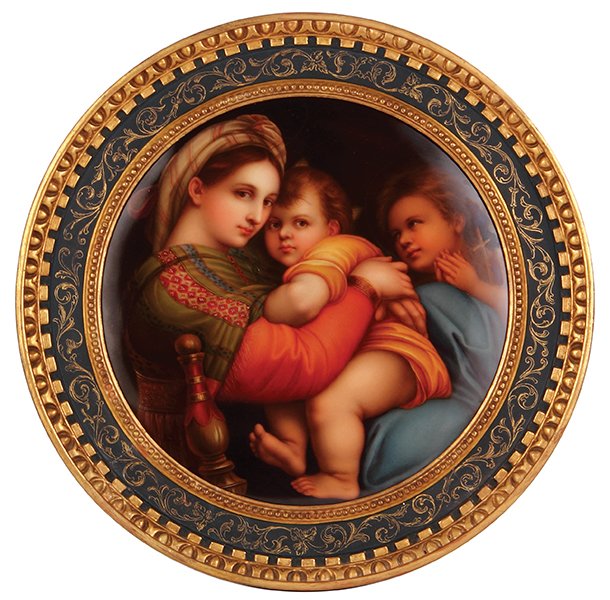 KPM porcelain plaque, Madonna (1 of 2)