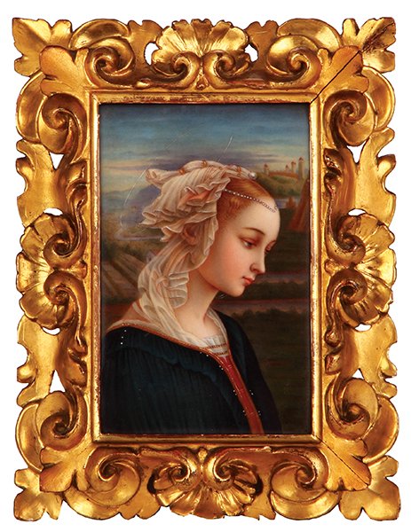 Porcelain plaque, Madonna (1 of 2)