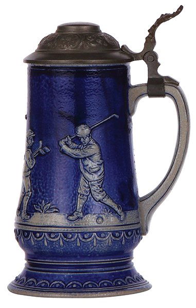 Gerz stoneware stein, golfers (1 of 4)