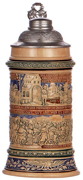 Pottery stein, Anti-Semitic (1 of 4)