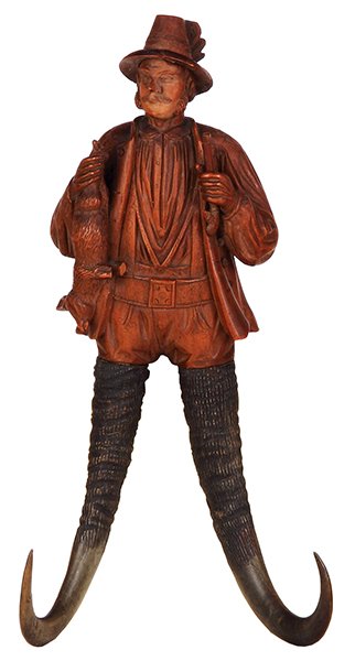 Black Forest clothing hook, Jäger (1 of 2)