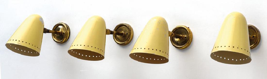 QUATTRO LAMPADE A PARETE, anni '50 Ottone, (1 of 1)