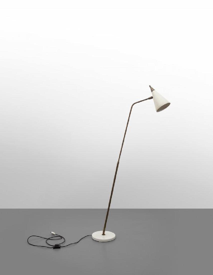 UNA LAMPADA DA TERRA,  Marmo, ottone, (1 of 1)